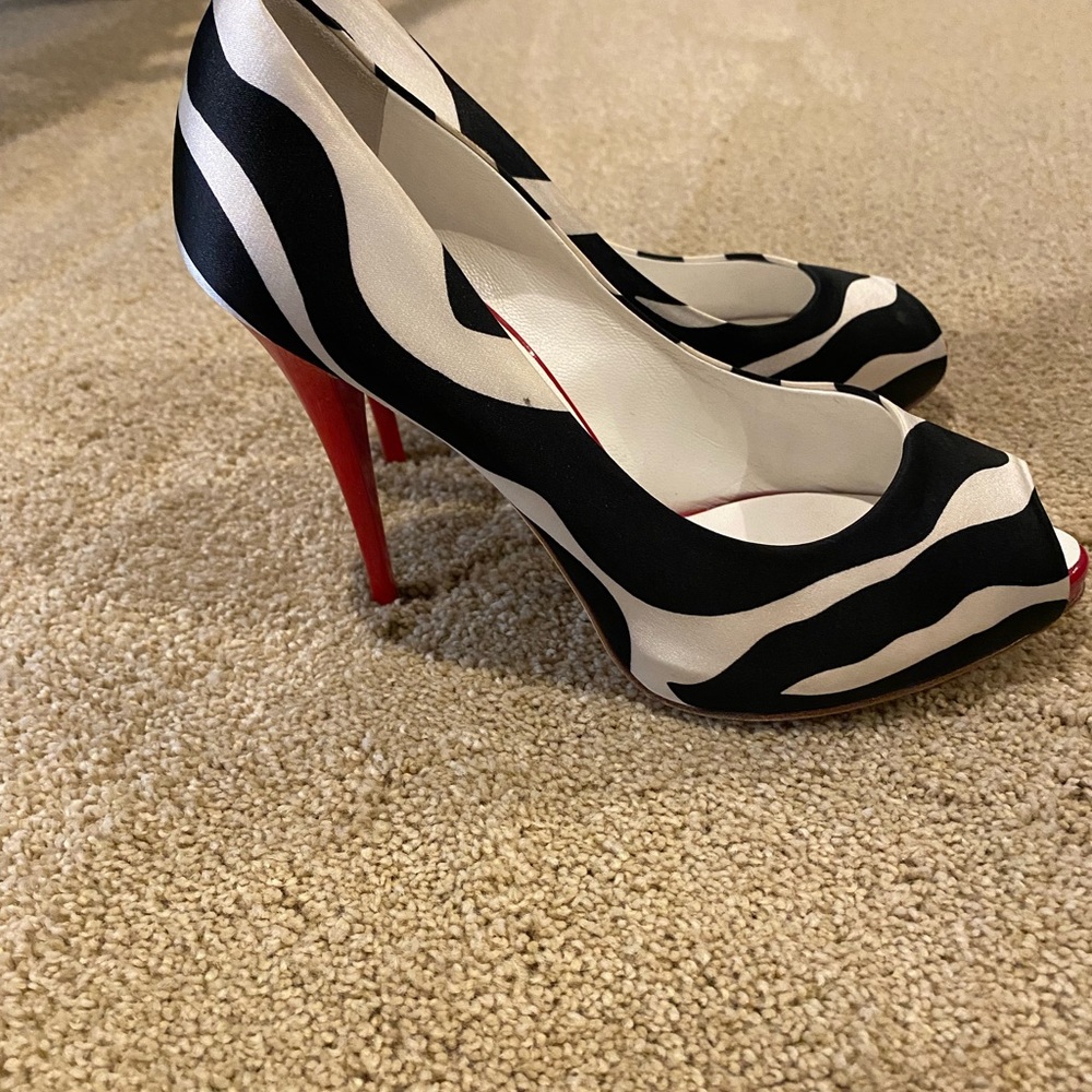 Red heel zebra print Giuseppe Zanotti high heels